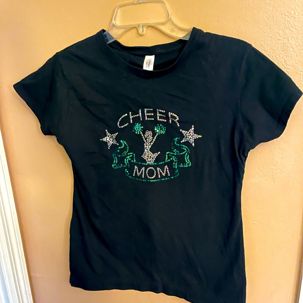 Cheer Mom Rhinestone Bling Shirt size L